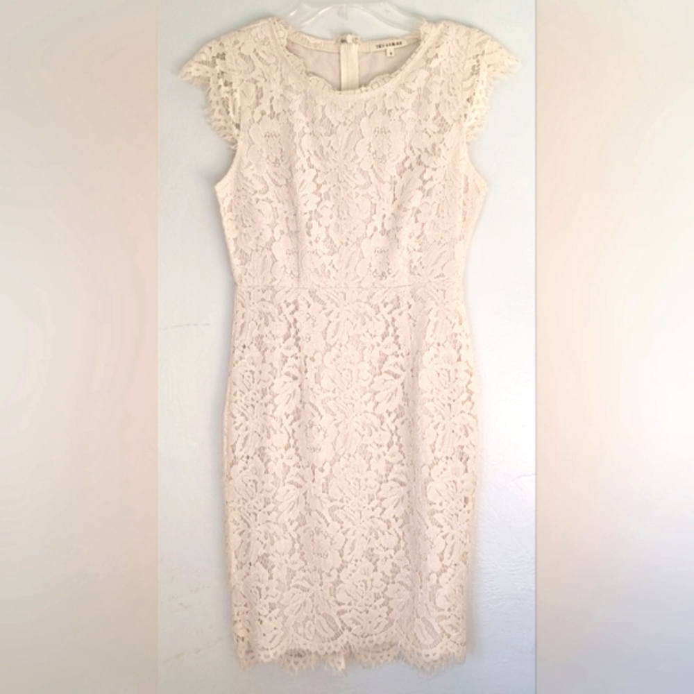 Jessakae Lace Pencil Dress Fully Lined Size S - Perfect for Bridal Event!